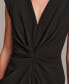 Women's Pleat-Front Cap-Sleeve Sheath Dress