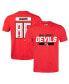 ფოტო #1 პროდუქტის Men's Jack Hughes Red New Jersey Devils Richmond Player Name and Number T-shirt