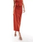 Vesper maxi skirt co-ord in rust