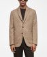 Фото #1 товара Men's Slim-Fit Herringbone Wool Suit Jacket
