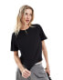 New Look boxy tee in black