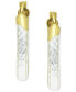 ფოტო #3 პროდუქტის Small Two-Tone Textured Hoop Earrings in Sterling Silver & 18k Gold-Plate, 3/4", Created for Macy's