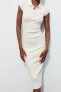 Фото #3 товара Платье в стиле поло из трикотажа в рубчик ZARA