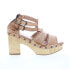 Фото #1 товара Bed Stu Sloane F399032 Womens Brown Leather Slip On Heeled Sandals Shoes
