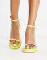 Фото #4 товара Z_Code_Z Moira platform heeled sandals in green and yellow