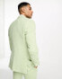 Фото #6 товара ASOS DESIGN wedding super skinny wool mix puppytooth suit jacket in sage green