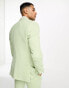 Фото #3 товара ASOS DESIGN wedding super skinny wool mix puppytooth suit jacket in sage green