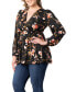 Plus Size Leah Long Sleeve Tunic Top