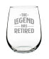 Фото #1 товара The Legend Has Retired Retirement Gifts Stem Less Wine Glass, 17 oz