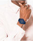 ფოტო #4 პროდუქტის Men's L 12.12. Chrono Blue Silicone Strap Watch 43mm