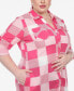 Фото #4 товара Plus Size Plaid Tunic Shirt