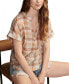 ფოტო #5 პროდუქტის Women's Cotton Striped Dolman Popover Shirt