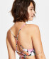 Фото #2 товара Juniors' Floral-Print Shirred-Front Bikini Top, Created For Macy's
