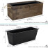 Фото #3 товара Acacia Wood Rectangle Tray Planter with Handles/Liner - Brown
