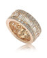 ფოტო #1 პროდუქტის Suzy Levian Sterling Silver Cubic Zirconia White Baguette Modern Eternity Band Ring