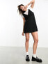 Фото #1 товара Monki pinafore mini dress in black