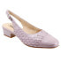 Фото #2 товара Trotters Dea Woven T2168-510 Womens Purple Wide Leather Slingback Heels Shoes 12