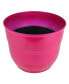 Фото #3 товара Glazed Brushed Happy Large Plastic Planter Bright Pink 15 Inch