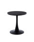 Фото #7 товара Modern 23.6" Black Round End Table with Solid Metal Base