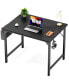 Modern Simple Style Wooden Work Office Desks With Storage, 31 Inch, Black - фото #5