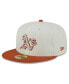 Фото #4 товара Men's Cream, Orange Oakland Athletics 59FIFTY Fitted Hat