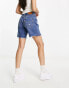 Levi's 501 90S distressed shorts in mid wash blue