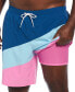 ფოტო #1 პროდუქტის Men's Big & Tall Color Surge Colorblocked 9" Swim Trunks