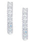 ფოტო #2 პროდუქტის Women's Fine Silver Plated Cubic Zirconia Hoop Earrings