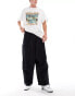 ASOS DESIGN oversized balloon cargo trouser in black