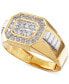 ფოტო #1 პროდუქტის Men's Diamond Rectangle Ring in 14k Gold (1/2 ct. t.w.)