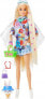 Фото #1 товара Lalka Barbie Mattel Extra Moda - Komplet w kwiatki/Blond włosy (GRN27/HDJ45)