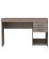 Ibare Two Drawer Computer Desk, One Lower Shelf - Light Gray