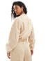 Mango textured lightweight co-ord jacket in light beige