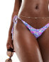 Фото #1 товара Bright Swimwear maria flash dance tie side bikini bottom in purple