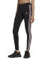 Women's Essentials 3-Stripe Full Length Cotton Leggings, XS-4X Black/clear Pink, XS - фото #1