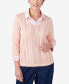 Фото #1 товара Petite A Fresh Start Stripe Collar Layered Necklace Sweater