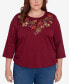 Фото #1 товара Plus Size Classic Falling Leaves Ruched Sides Top