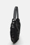 Sequinned mini bucket bag