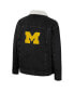 Фото #3 товара Men's x Wrangler Charcoal Michigan Wolverines Western Button-Up Denim Jacket