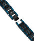ფოტო #3 პროდუქტის Men's Watch Link Bracelet in Blue and Black Ion-Plated Stainless Steel