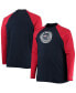 Фото #1 товара Men's Navy, Red New England Patriots Big and Tall League Raglan Long Sleeve T-shirt