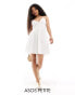 Фото #1 товара ASOS DESIGN Petite strappy back mini dobby sundress in white