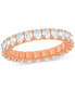 Фото #1 товара Diamond Oval-Cut Eternity Band (2 ct. t.w.) in Platinum or 14k Gold