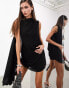 Фото #8 товара ASOS EDITION hooded drapey mini dress in black