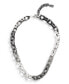 ფოტო #2 პროდუქტის Faux Stone Pave Signature Link Collar Necklace