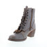 Bed Stu Finis F322007 Womens Gray Leather Lace Up Casual Dress Boots 6.5