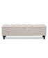 Furniture Brette Mid-Century Modern Upholstered Storage Bench Ottoman