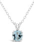 ფოტო #1 პროდუქტის Aquamarine (1-1/4 ct. t.w.) Pendant Necklace in Sterling Silver