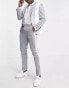 Twisted Tailor triptych skinny fit suit trousers in white and blue stripe panels