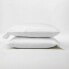 Фото #1 товара King 300 Thread Count Temperature Regulating Solid Pillowcase Set White -